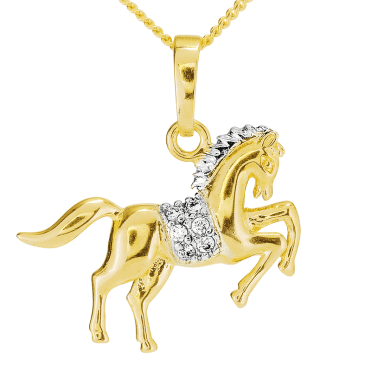 Prancing Horse Pendant Nuanced with Gold