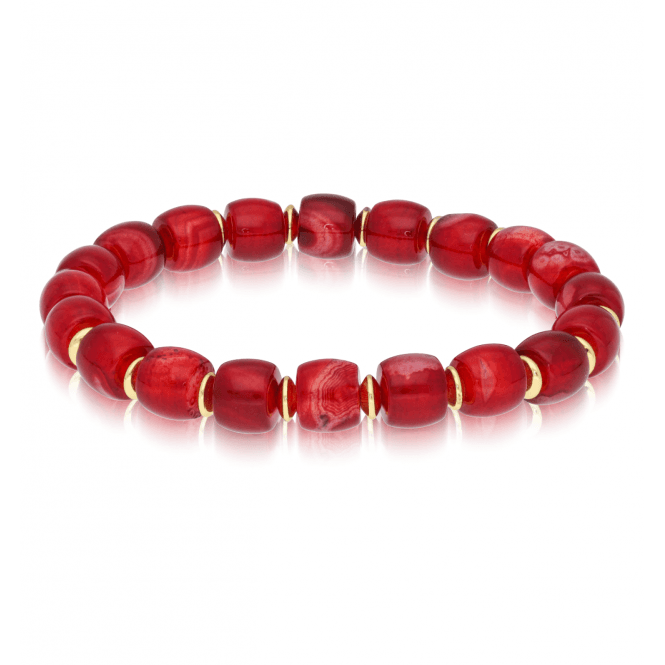 Red Agate Stretch Bracelet