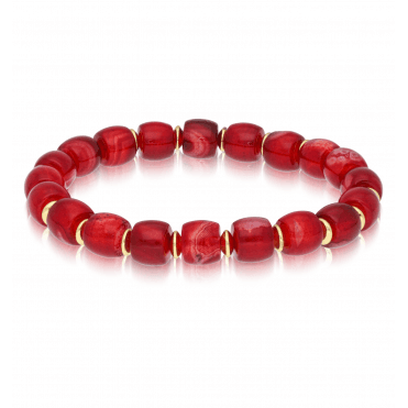 Red Agate Stretch Bracelet