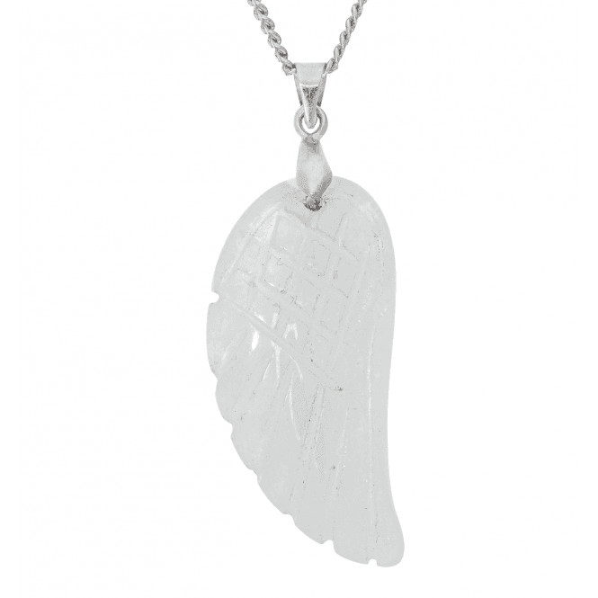 Rock Crystal Angel Wing Pendant