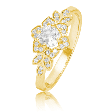 Romance Ring with Yellow Gold