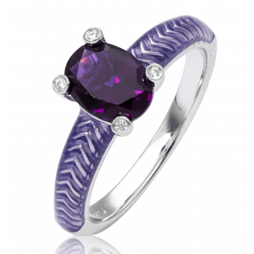 Royal Velvet Enamel Ring