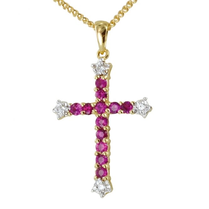 Ruby & Diamond Augustine Cross