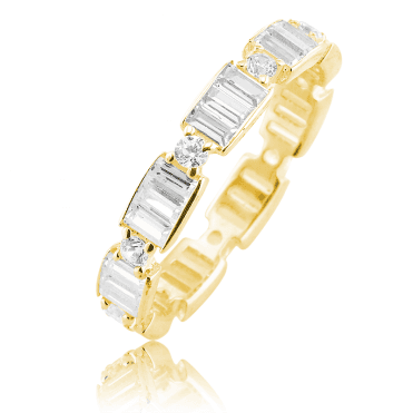 Scintillating Baguette Ring