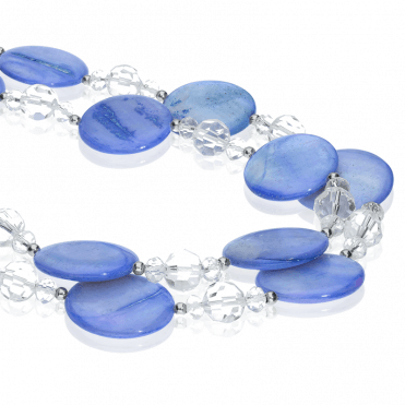 Shells & Crystal Double Strand Necklace