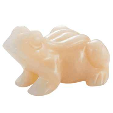 Shipton and Co Four Inch Aragonite Frog Carving CMH007AR