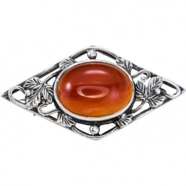 Silver and Corneilan Brooch OQ0151CO