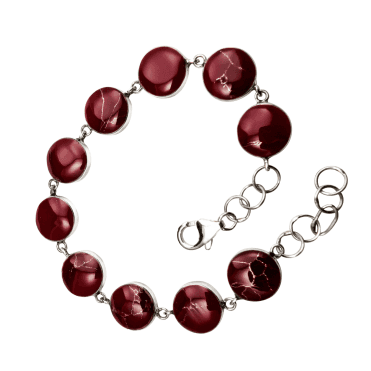 Silver Coral and Turquoise Reversible Bracelet