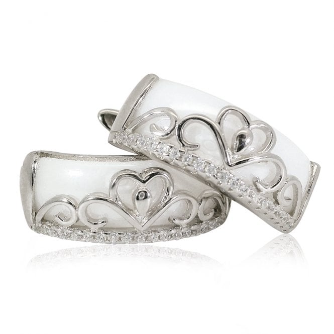 Silver Filigree Half Hoops