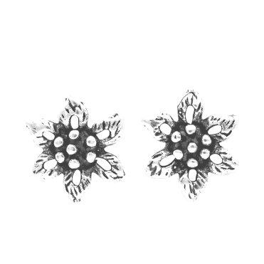 Silver Flower Earrings