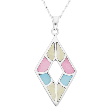 Silver Kite Pendant Inlaid with Mother of Pearl