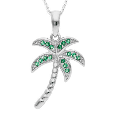 Silver Palm Tree Pendant