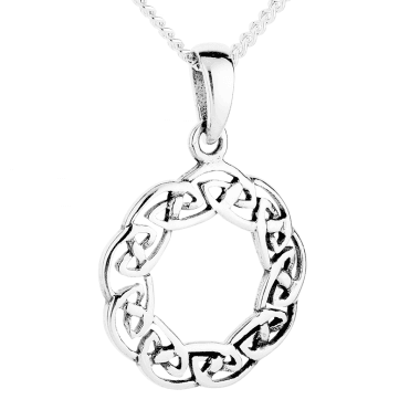 Silver Pendant with an Intricate Celtic Weave