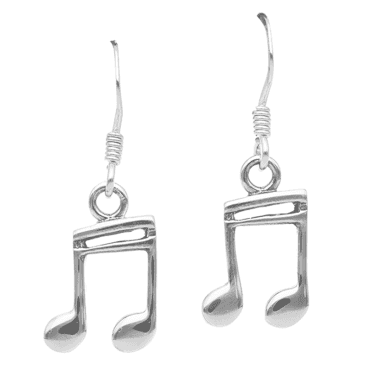 Silver Semiquaver Earrings