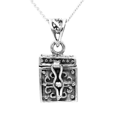Silver Treasure Chest Pendant
