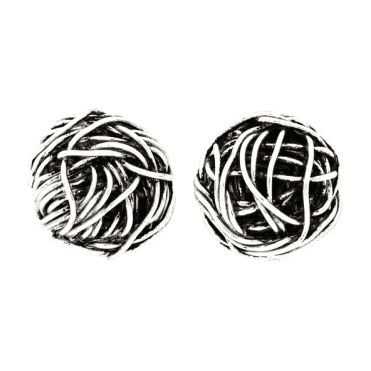 Silver Wirework Ball Earrings