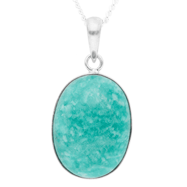 Sizeable 4¾ct Amazonite in a Sterling Silver Pendant