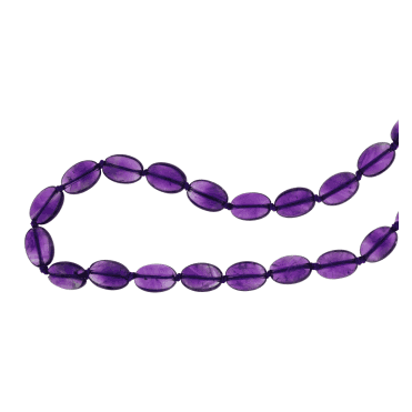 Smooth Cabochon Amethyst Necklace