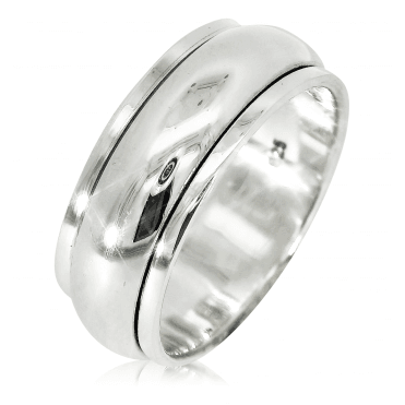 Smoothly Domed Spinner Ring