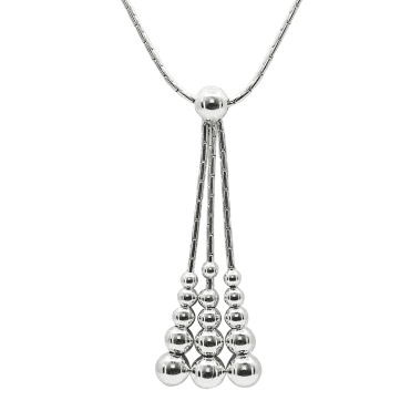Sparking Silver Stream Necklace