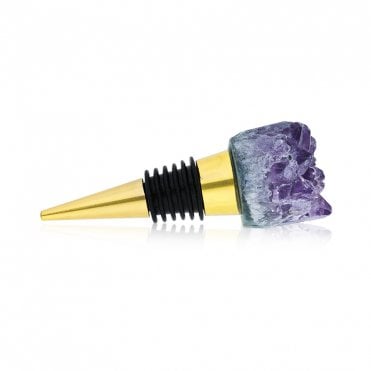 Sparkling Amethyst Geode Bottle Stopper