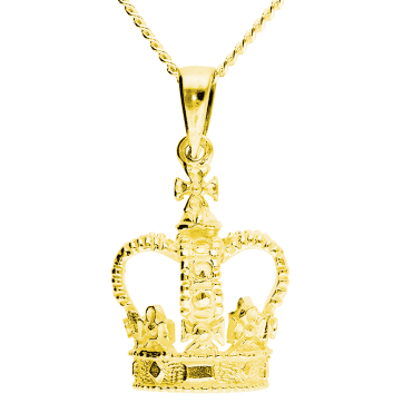 St. Edward's Crown - Vintage Coronation Pendant in 9ct Gold