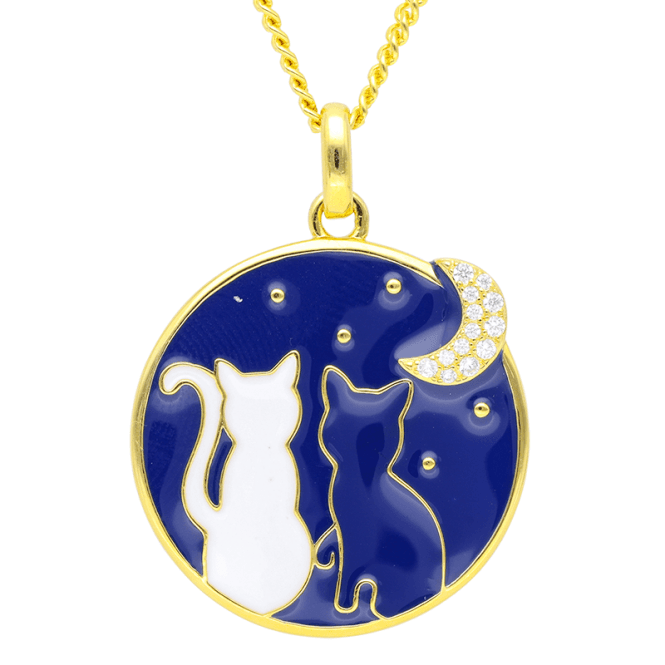 Stargazing Friends Pendant with 18ct Gold