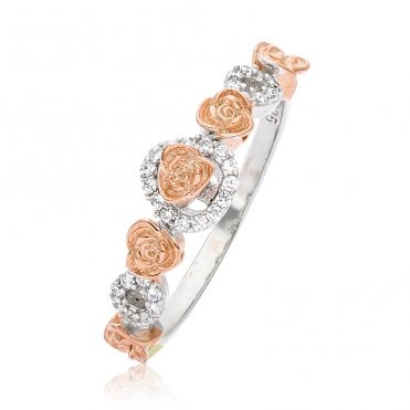Sterling Silver and Rose Gold Ring