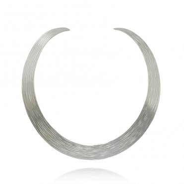 Sterling Silver Brushed Torque