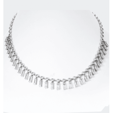 Sterling Silver Diamond Bright Necklace