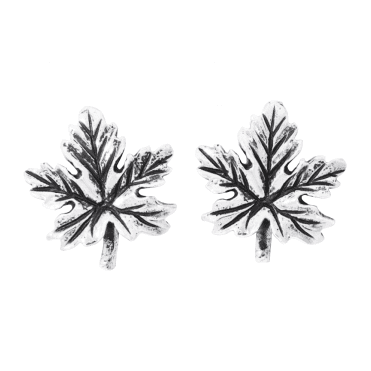 Sterling Silver Oak Leaf Stud Earrings