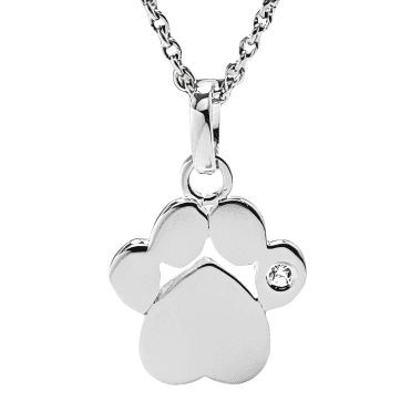 Sterling Silver Paw Print Pendant