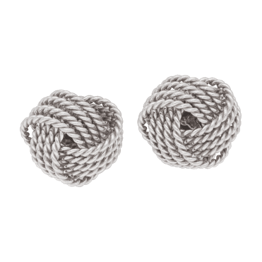 Sterling Silver Twist Knot Stud Earrings