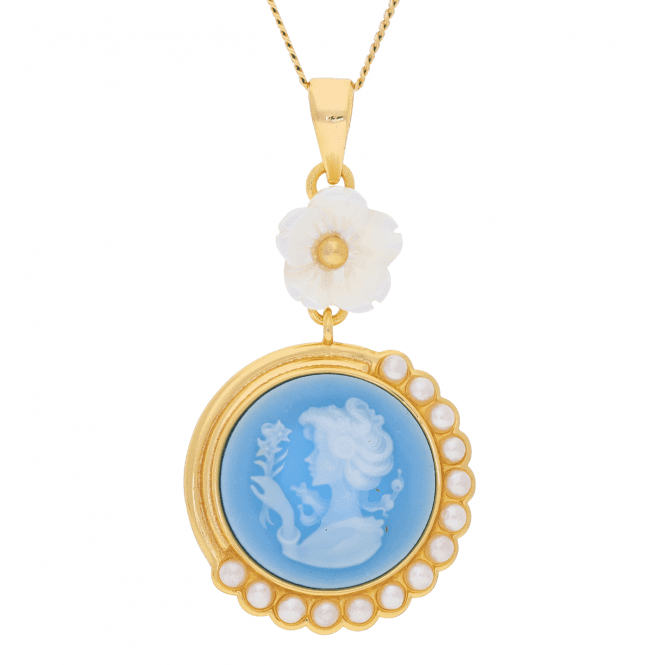Sterling Silver Vermeil Cameo Pendant