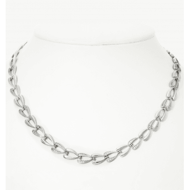 Sterling Silver Weighty Wishbone Necklace