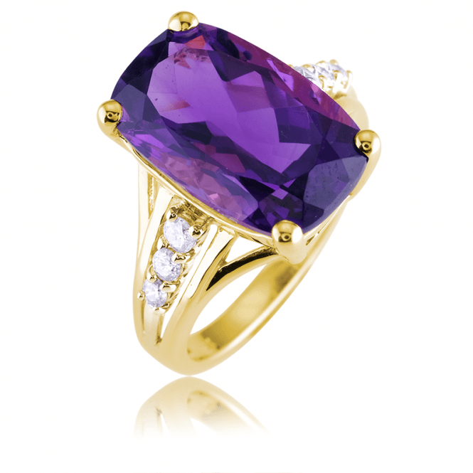 Supreme 7½ct Amethyst Elevated by Diamonds