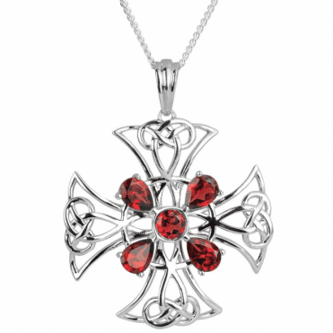 The Lindisfarne Cross of Woven Silver & Garent