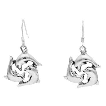 Trios of Silver Dolphins