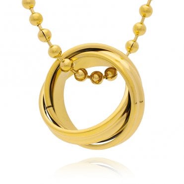 Triple-gold Ring Necklace