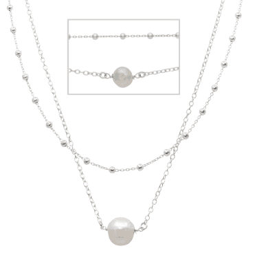 Twinned Silver Necklace & Bracelet Set