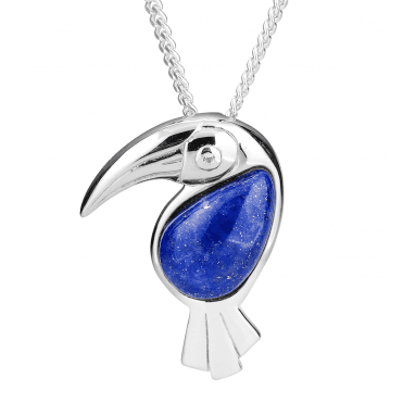 Two-way Toucan Brooch & Pendant in Lapis