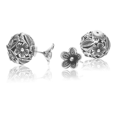 Weighty Sterling Silver Earrings to Wear Two Ways