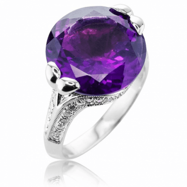 White Gold Glory with nearly 8cts of Amethyst & Diamond