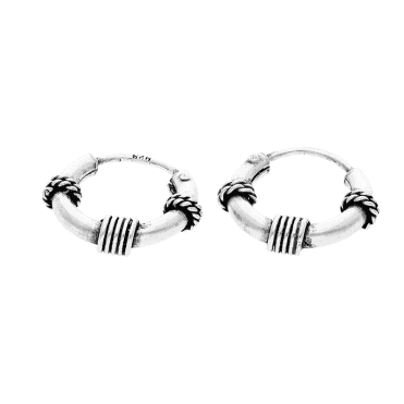 Wrapped Silver Hoops