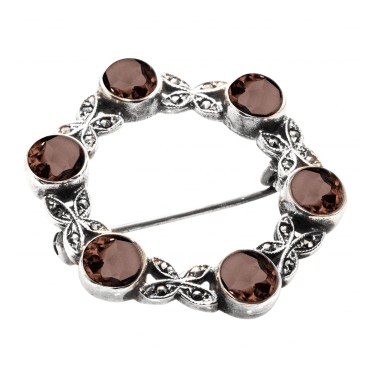 Wreath Brooch in Sterling Silver